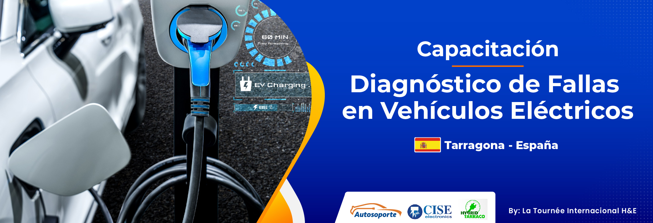 Capacitacion en Diagnostico de Fallas en Vehiculos electricos Tarragona Espana Septiembre banner web copia