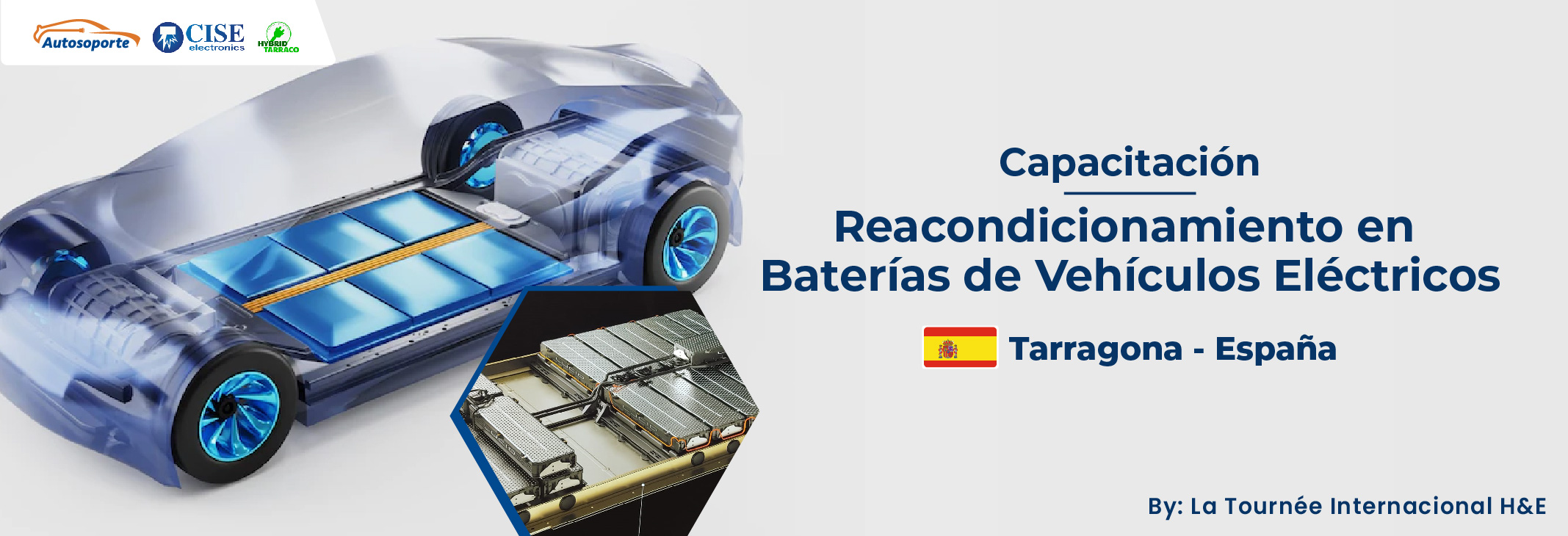 Especialidad en reacondicionamiento en Baterias de Vehiculos Electricos Tarragona Espana 2022 banner web copia