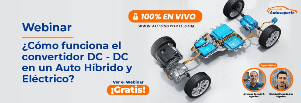 Webinar Como funciona el convertidor DC   DC en un Auto Hibrido y Electricos banner web