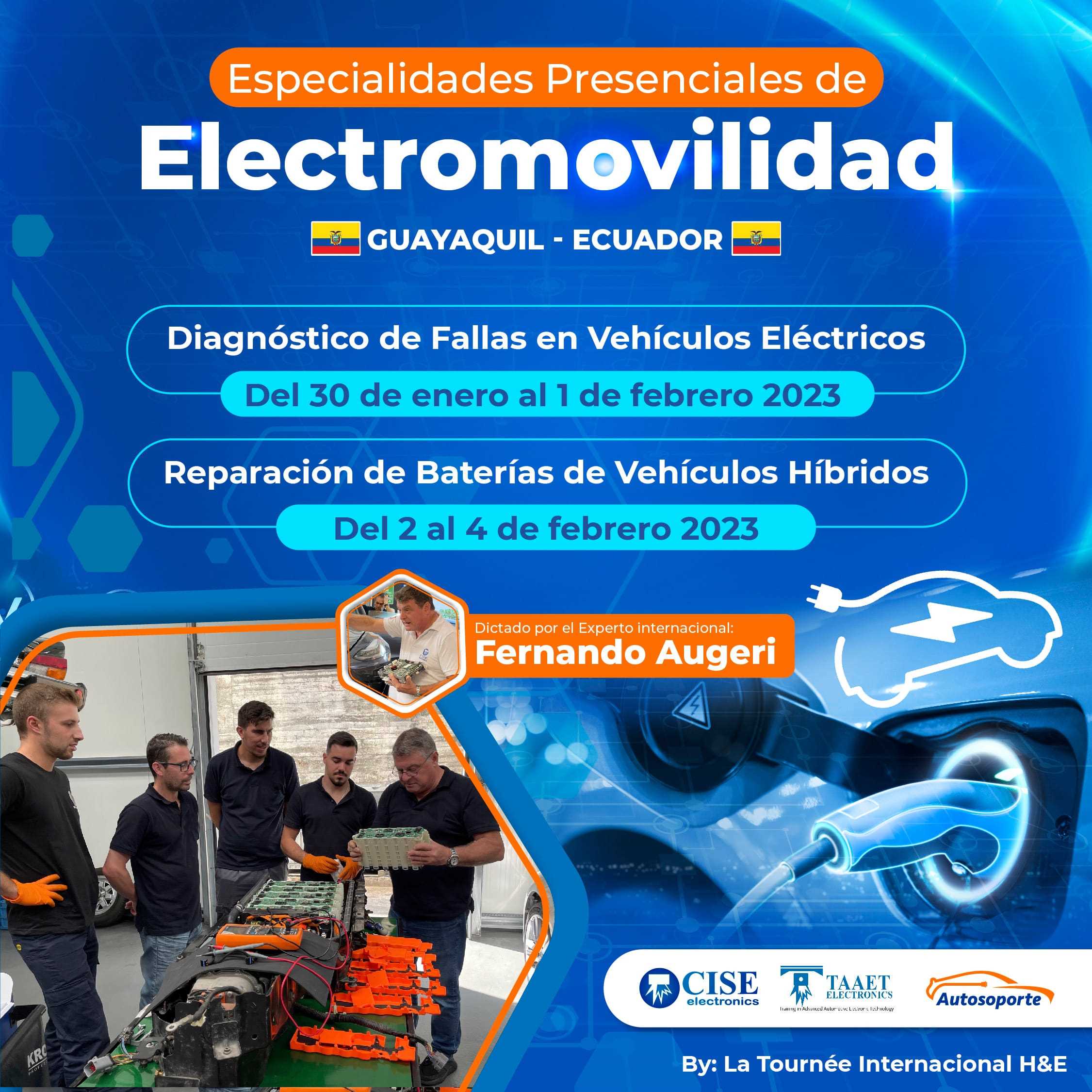 Curso ECUADOR Febrero 2023 ESPECIALIDADES EN ELECTROMOVILIDAD