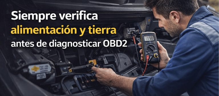 verificar alimentación y tierra