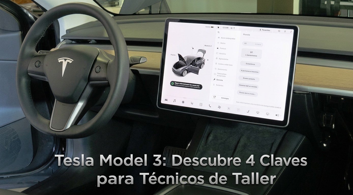 Tesla Model 3 en taller automotriz